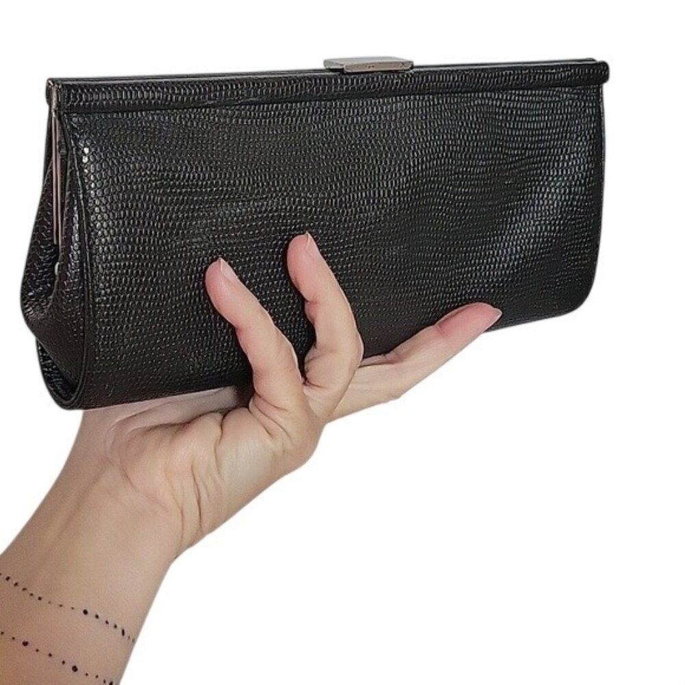 Banana Republic Clutch Bag Pouch Purse Evening Cocktail Handbag Black Bag